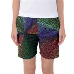 Abstract Colorful Pieces Mosaics Women s Basketball Shorts by Vaneshart