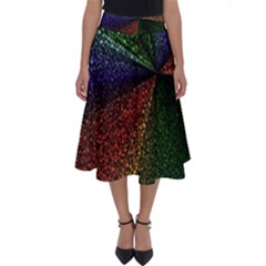 Abstract Colorful Pieces Mosaics Perfect Length Midi Skirt by Vaneshart