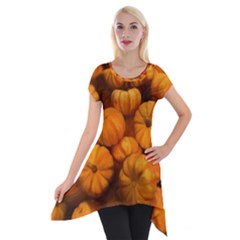 Mini Pumpkins Short Sleeve Side Drop Tunic by bloomingvinedesign