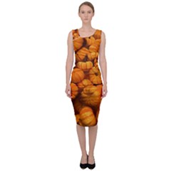 Mini Pumpkins Sleeveless Pencil Dress by bloomingvinedesign