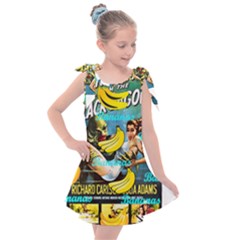 Creature From The Black Lagoon Bananas Kids  Tie Up Tunic Dress by cypryanus