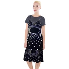 Abstract Black Blue Bright Circle Camis Fishtail Dress by HermanTelo