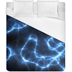 Lightning Electricity Pattern Blue Duvet Cover (california King Size) by Mariart