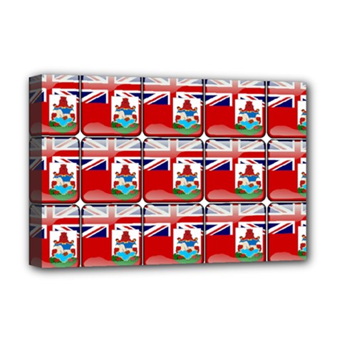 Flag Bermuda Deluxe Canvas 18  X 12  (stretched) by ArtworkByPatrick