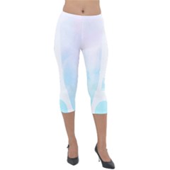 Pastel Eiffel s Tower, Paris Lightweight Velour Capri Leggings  by Lullaby