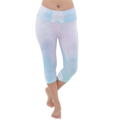 Pastel Eiffel s Tower, Paris Lightweight Velour Capri Yoga Leggings by Lullaby