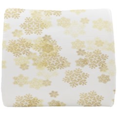 Christmas Gold Stars Snow Flakes  Seat Cushion by Lullaby