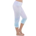 Pink blue blurry pastel watercolour ombre Lightweight Velour Capri Yoga Leggings View3