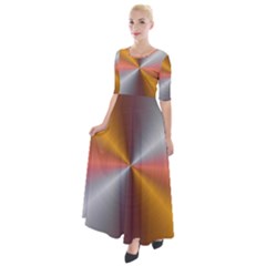 Abstract Easy Shining Half Sleeves Maxi Dress by Bajindul