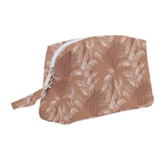 Scrapbook Leaves Decorative Wristlet Pouch Bag (medium) by Simbadda