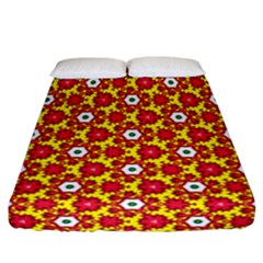 Pattern Colorful Modern Color Fitted Sheet (california King Size) by Simbadda