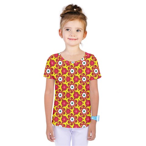 Pattern Colorful Modern Color Kids  One Piece Tee by Simbadda