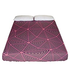 Triangle Background Abstract Fitted Sheet (california King Size) by Simbadda