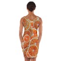 Oranges Background Texture Pattern Wrap Front Bodycon Dress View2