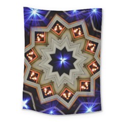 Light Abstract Structure Star Pattern Toy Circle Christmas Decoration Background Design Symmetry Medium Tapestry by Vaneshart