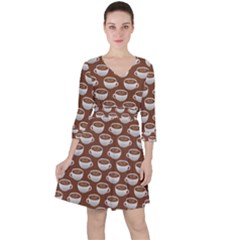 Coffee On Coffee Ruffle Dress by bloomingvinedesign