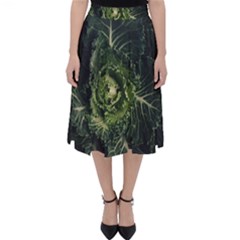 Plant Leaf Flower Green Produce Vegetable Botany Flora Cabbage Macro Photography Flowering Plant Classic Midi Skirt by Vaneshart