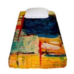 Abstract Painting Acrylic Paint Art Artistic Background Fitted Sheet (single Size) by Vaneshart