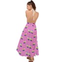 Rainbow birthday cake pattern2 Backless Maxi Beach Dress View2