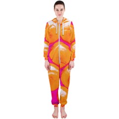 Pop Art Tennis Balls Hooded Jumpsuit (ladies)  by essentialimage