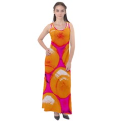 Pop Art Tennis Balls Sleeveless Velour Maxi Dress by essentialimage