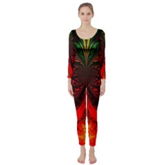 Digital Arts Fractals Futuristic Long Sleeve Catsuit by Wegoenart