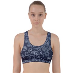 Internet Planets Drinks Computers Back Weave Sports Bra by Wegoenart