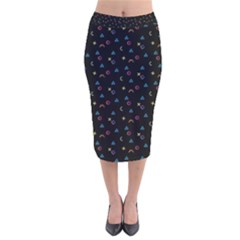 Background Abstract Texture Color Velvet Midi Pencil Skirt by Vaneshart