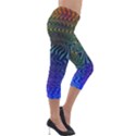 Abstract Circles Lines Colorful Lightweight Velour Capri Leggings  View4