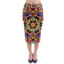 Geometric Pattern Kaleidoscope Art Mirror Image Mosaic Midi Pencil Skirt View1