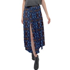 Abstract 13 Velour Split Maxi Skirt by ArtworkByPatrick