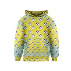 English Breakfast Yellow Pattern Mint Ombre Kids  Pullover Hoodie by snowwhitegirl