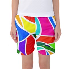 Abstract Background Women s Basketball Shorts by Vaneshart