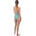 Background Texture Dots Pattern Plunge Cut Halter Swimsuit View2