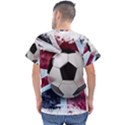 Soccer Ball With Great Britain Flag Men s V-Neck Scrub Top View2