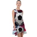 Soccer Ball With Great Britain Flag Frill Swing Dress View1