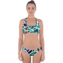 Mosaic Shapes Cross Back Hipster Bikini Set View1