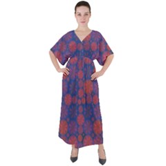 Zappwaits September V-neck Boho Style Maxi Dress by zappwaits