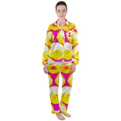 Pop Art Tennis Balls Satin Long Sleeve Pyjamas Set by essentialimage