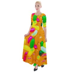 Vibrant Jelly Bean Candy Half Sleeves Maxi Dress by essentialimage