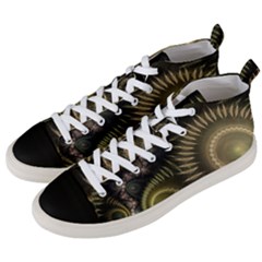 Fractal 2021756 960 720 Men s Mid-top Canvas Sneakers by vintage2030