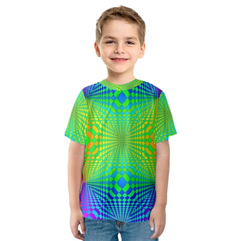 Pattern Colorful Abstract Kids  Sport Mesh Tee by Vaneshart