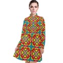 Seamless Long Sleeve Chiffon Shirt Dress View1