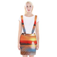 Sunset Water River Sea Sunrays Braces Suspender Skirt by Mariart