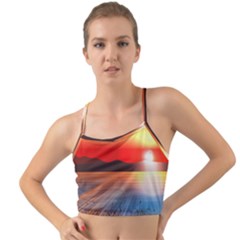 Sunset Water River Sea Sunrays Mini Tank Bikini Top by Mariart