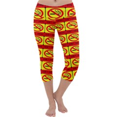 Dont Smoke Capri Yoga Leggings by ArtworkByPatrick