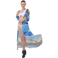 Painting Illustrations Vincent Van Gogh Maxi Chiffon Beach Wrap by Wegoenart