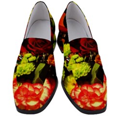 Flowers 1 1 Women s Chunky Heel Loafers by bestdesignintheworld