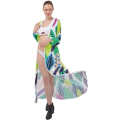 Leaves  Maxi Chiffon Beach Wrap by Sobalvarro