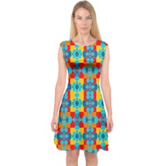 Pop Art  Capsleeve Midi Dress by Sobalvarro